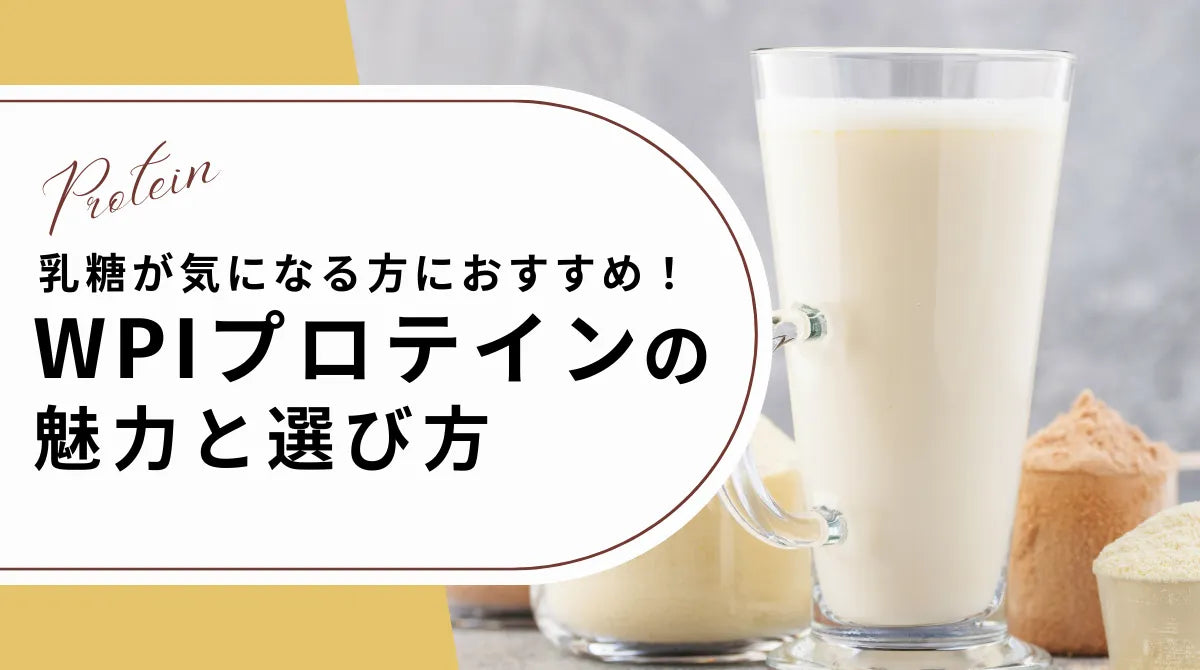 乳糖が気になる方におすすめ！ WPIプロテインの魅力と選び方