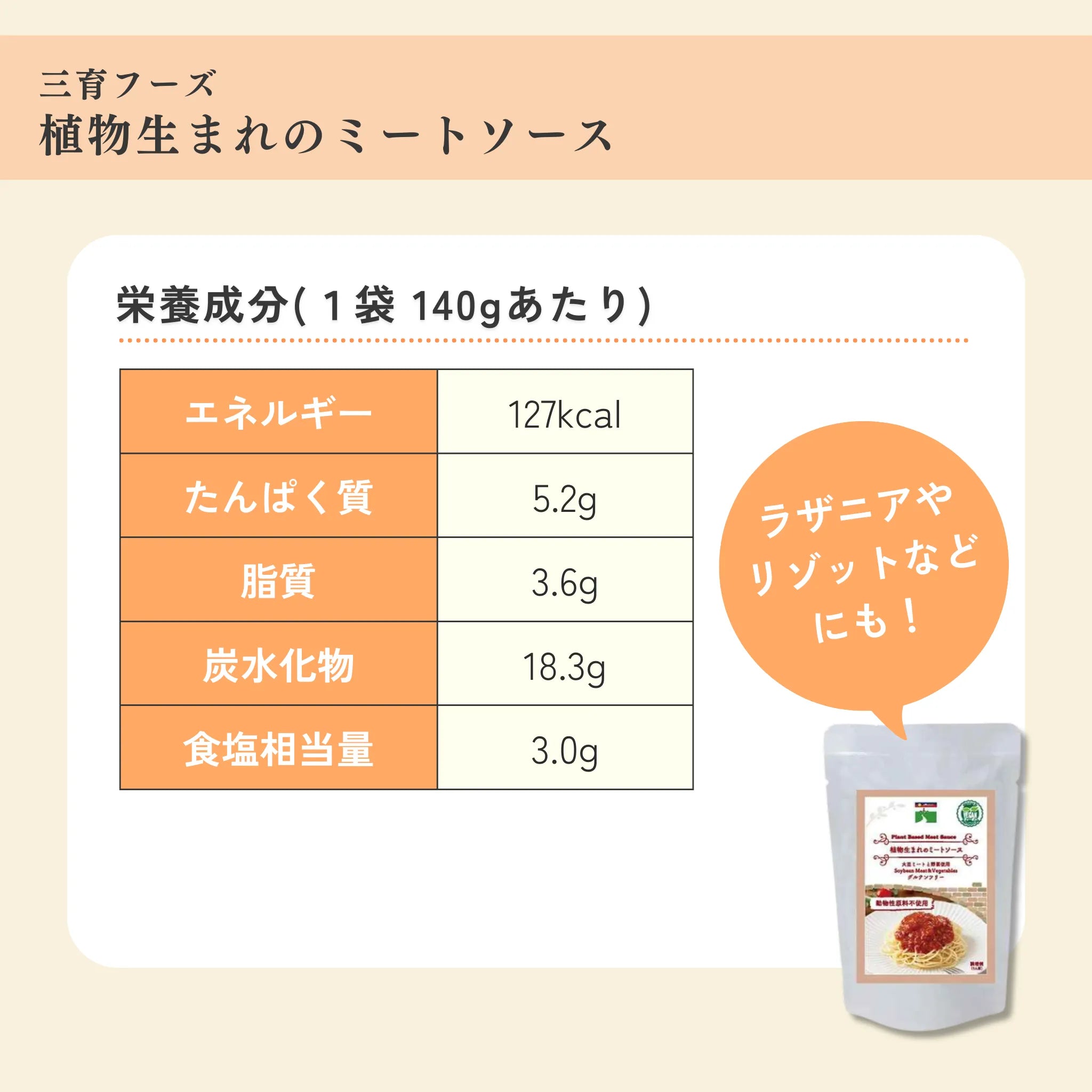 三育フーズ　植物生まれのミートソース